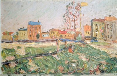Cityscape (Sunny Day, Schwabing) by Wassily Kandinsky